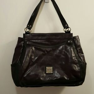 Miche, purple leather handbag